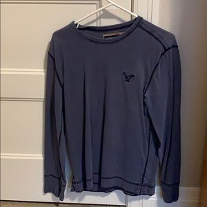 American Eagle Navy Blue Long Sleeve Shirt